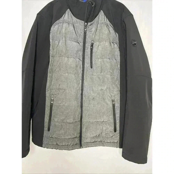 Calvin Klein Men's Water Resistant Full Zip Jacket L BLACK four-way stretchable - Picture 3 of 14